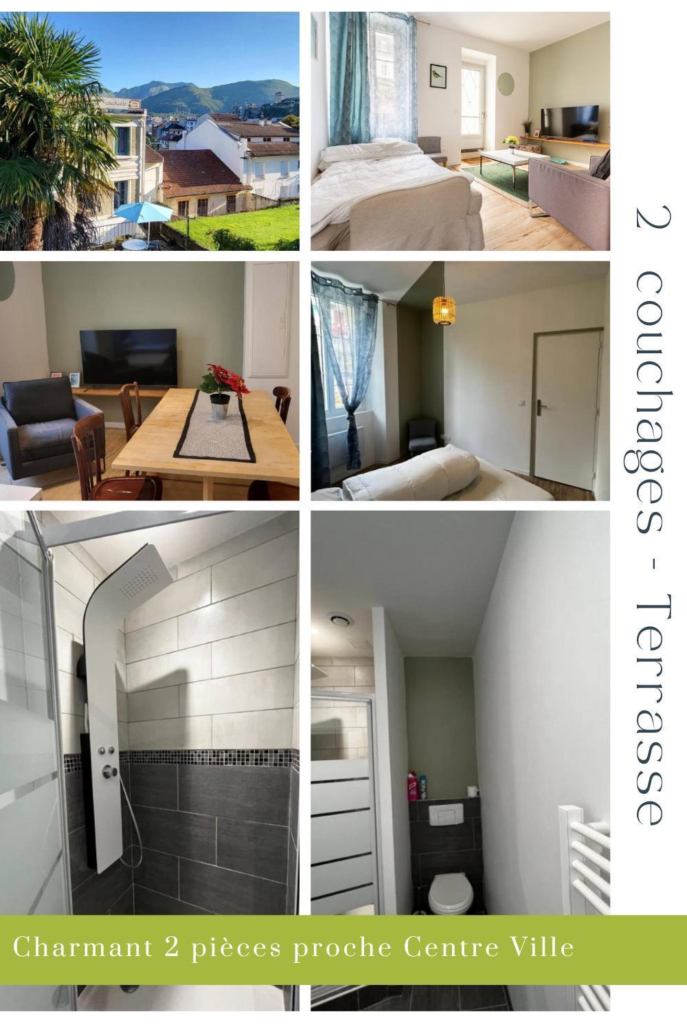 Charmant 2 Pieces Avec Terrasse Proche Centre Ville - Parking Gratuit A Proximite Lourdes Exterior foto